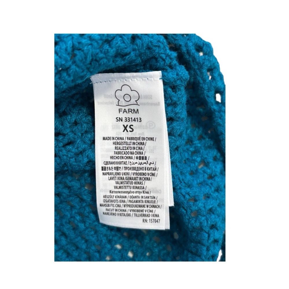 NWT FARM Rio Flower Draw Crochet Blouse - Picture 6 of 7